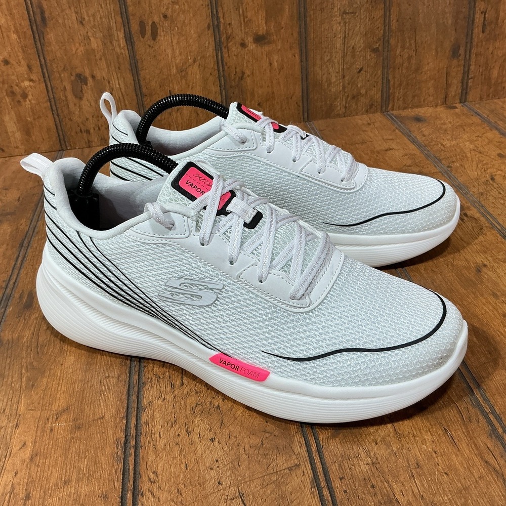 Skechers Vapor Foam Plus Womens Size 9.5 White Athletic Running Shoes Sneakers